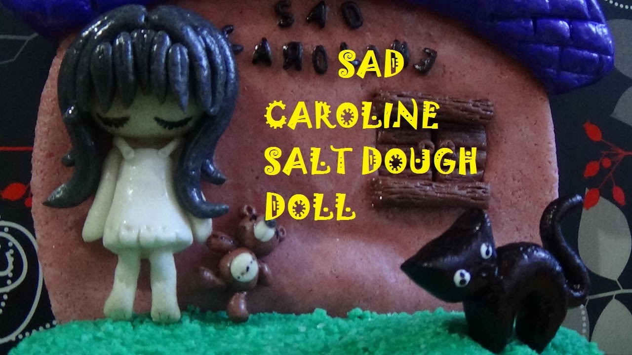 Muñeca triste de Pasta de Sal (Sad Caroline).Salt Dough little doll