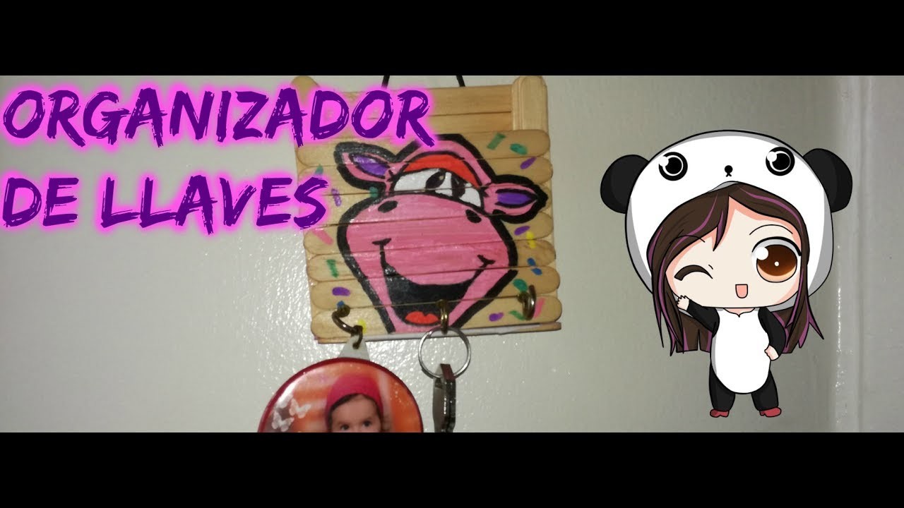 Organizador de  llaves con palitos de helado