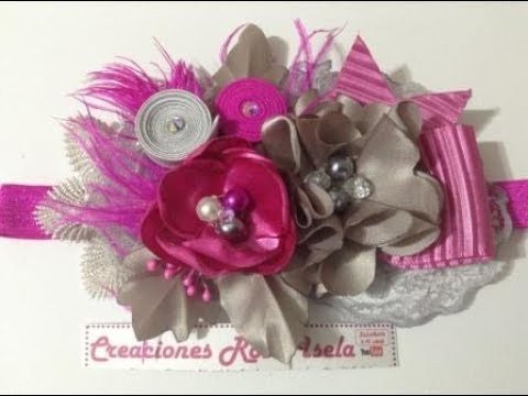 Tiara pequeña con flores y  detalles PARTE 1 VIDEO No.518 creacionesrosaisela