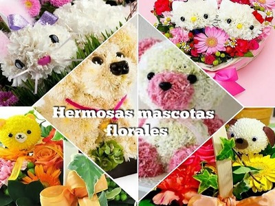 Arreglos florales para mamá - 15 hermosos arreglos con MASCOTAS FLORALES. Ronycreativa
