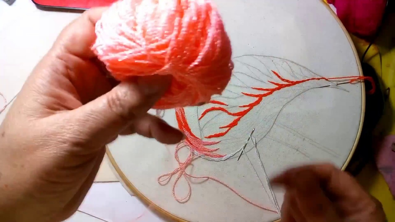 Como bordar un flamingo. Parte 1   Sonia R.A.