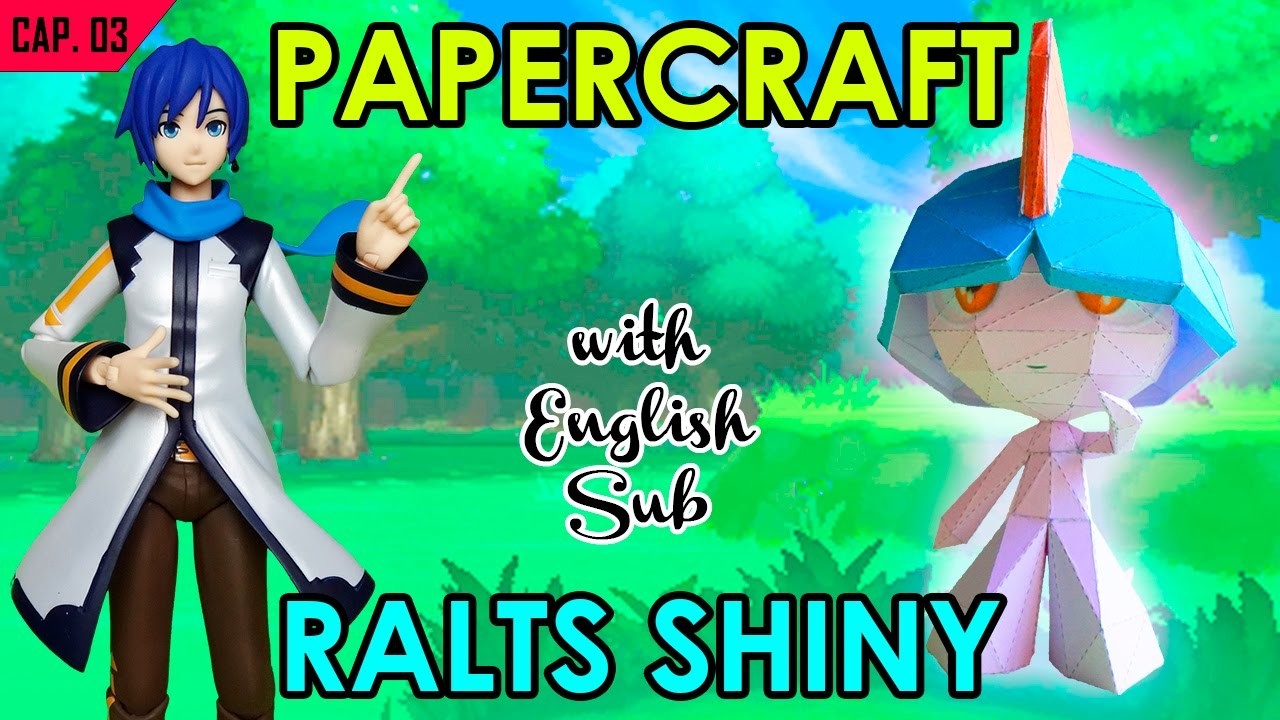 CÓMO HACER PAPERCRAFT - RALTS SHINY (WITH ENG SUB)