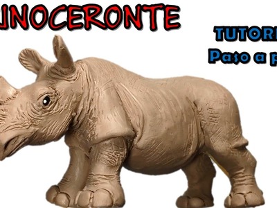 Como hacer un Rinoceronte de Plastilina. How to make a rhino with clay