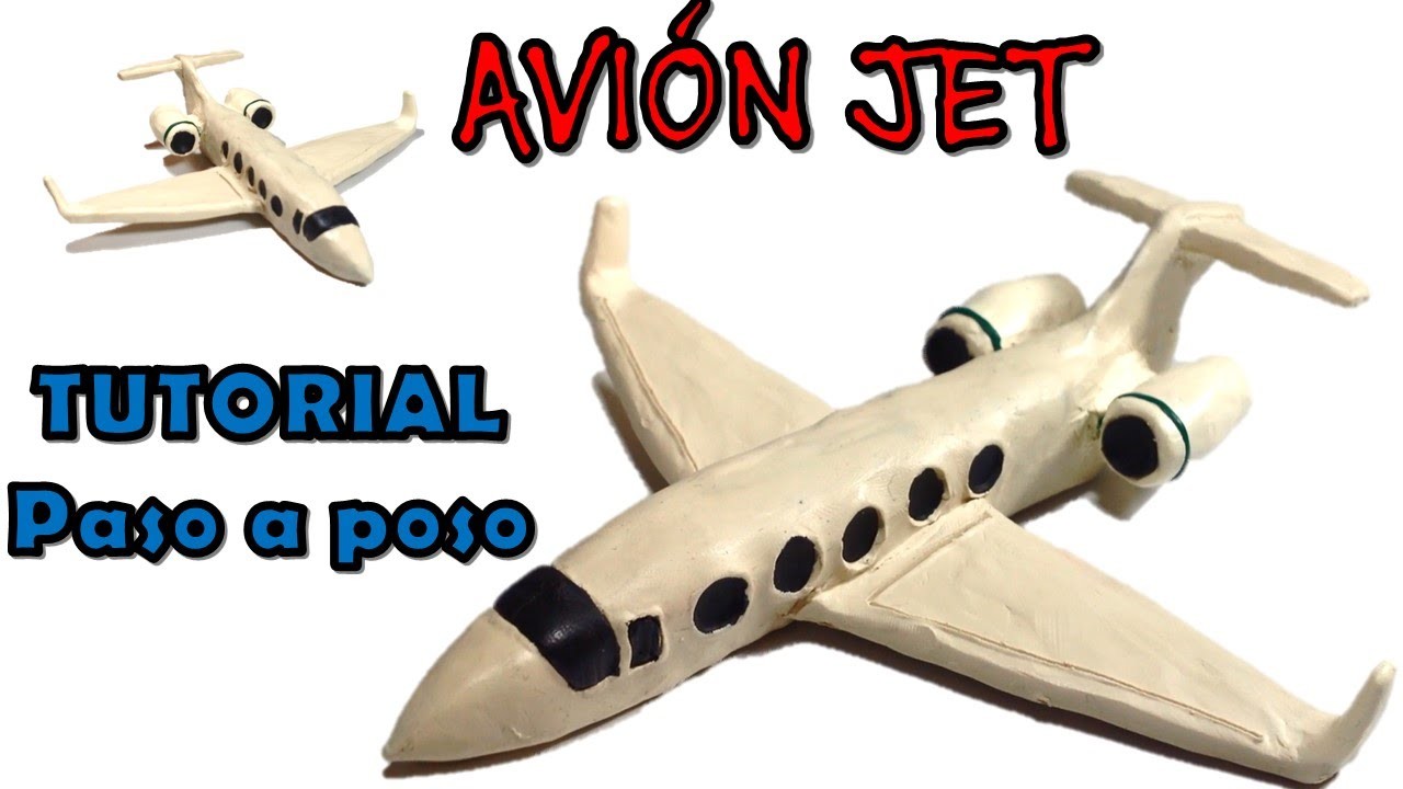 Como hacer una avión JET de plastilina. how to make an JET airplane with clay