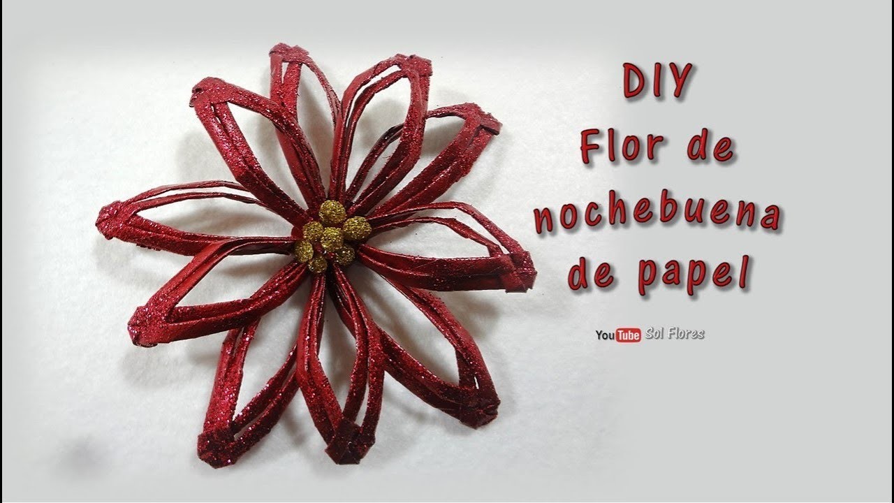 DIY Flor de nochebuena de papel - DIY Paper poinsettia flower