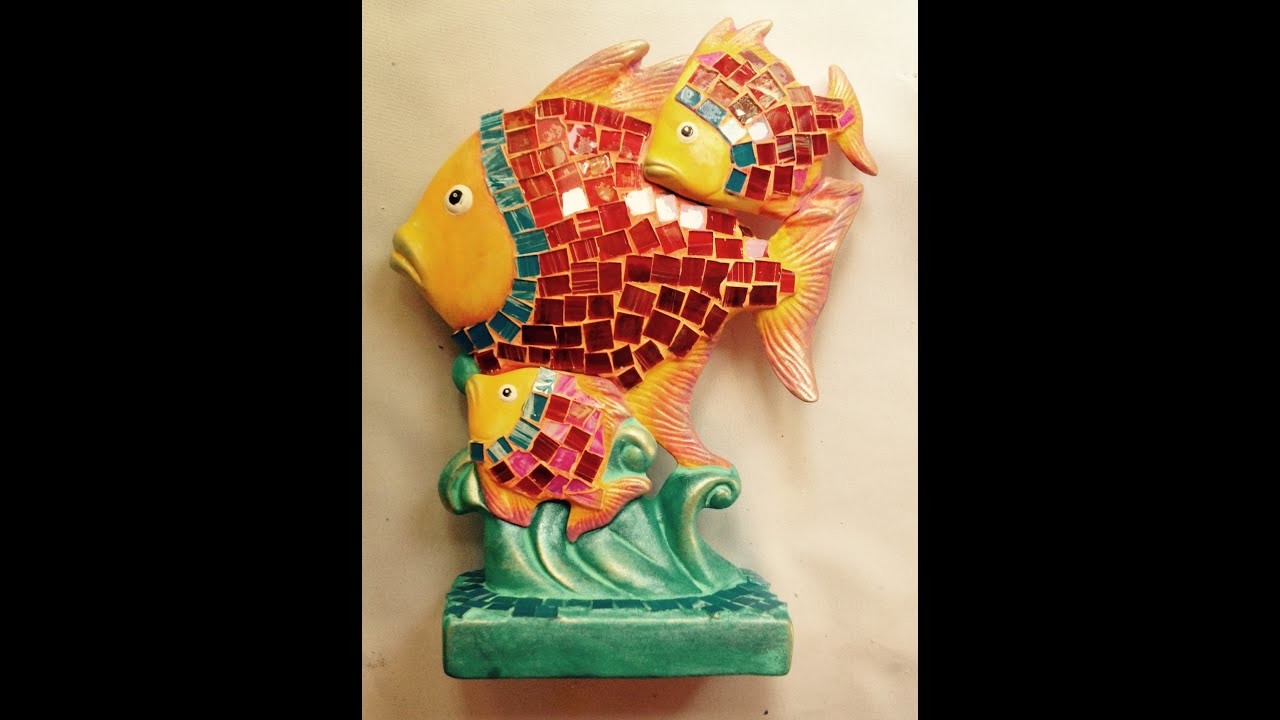 DIY Pinta cerámica peces vitro mosaico
