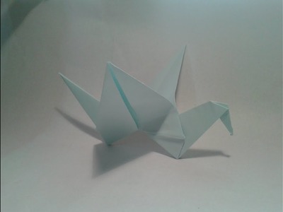 Origami - How to make an easy origami flapping bird
