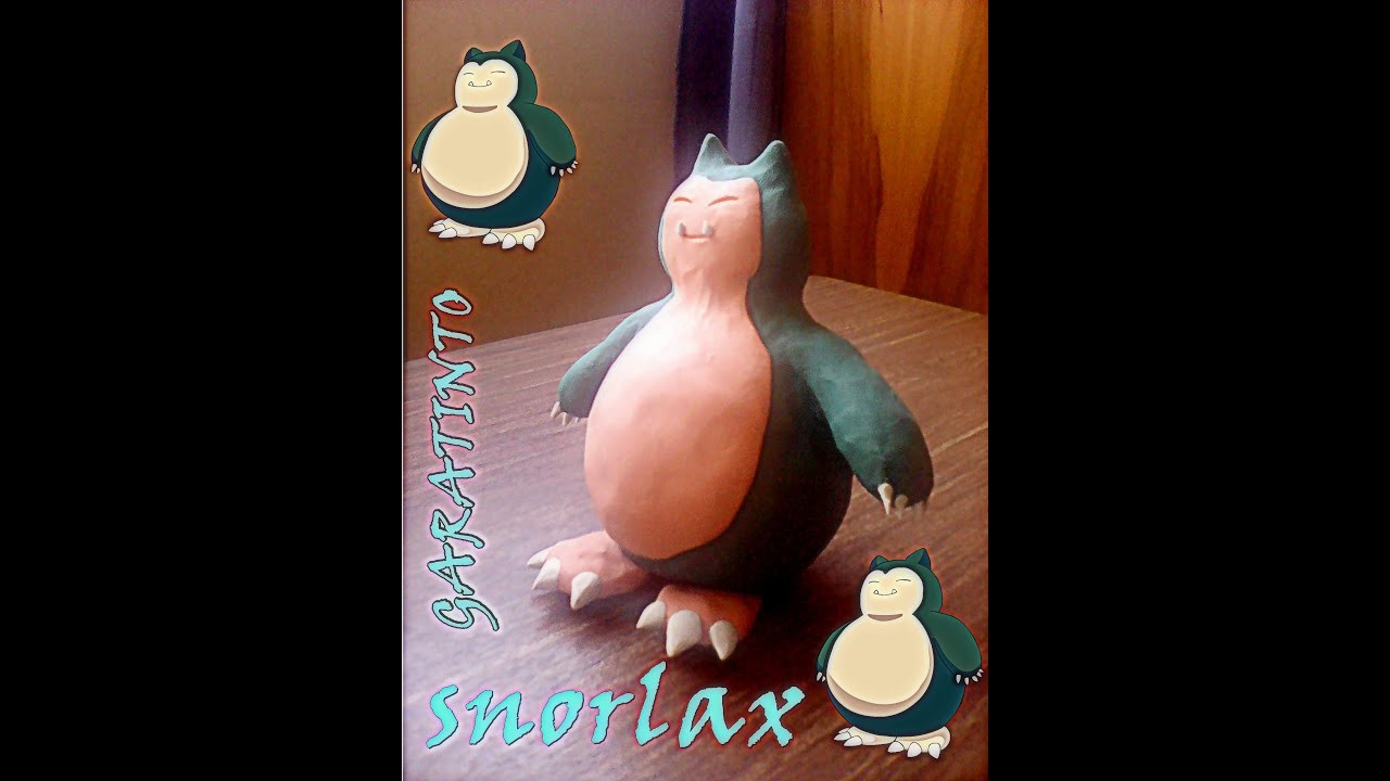 Pokemon Snorlax ¡¡Facil de hacer!! - Arte en plastilina resistente  #tutorial