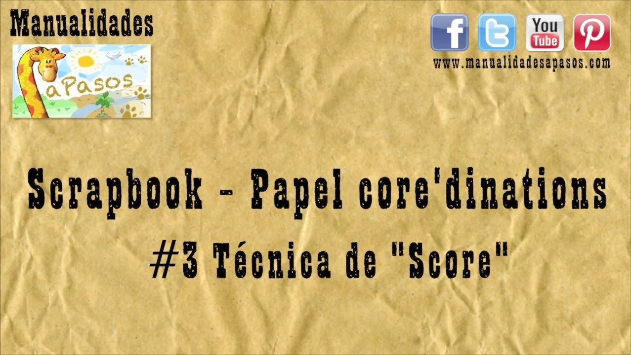 Scrapbook - Tecnica #3 Score de Papel Core'dinations