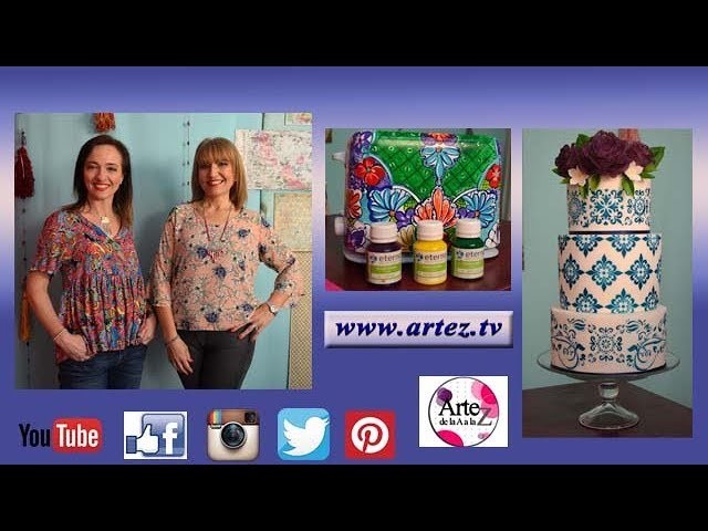 Artez TV programa 34 #Tostadora Talavera #Torta decorada con stencils y sellos