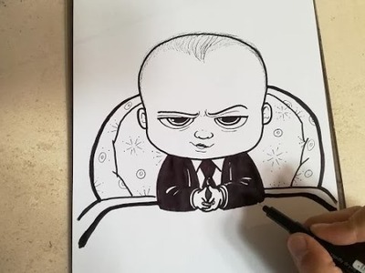 COMO DIBUJAR A BABY BOSS - UN JEFE EN PAÑALES. how to draw baby boss