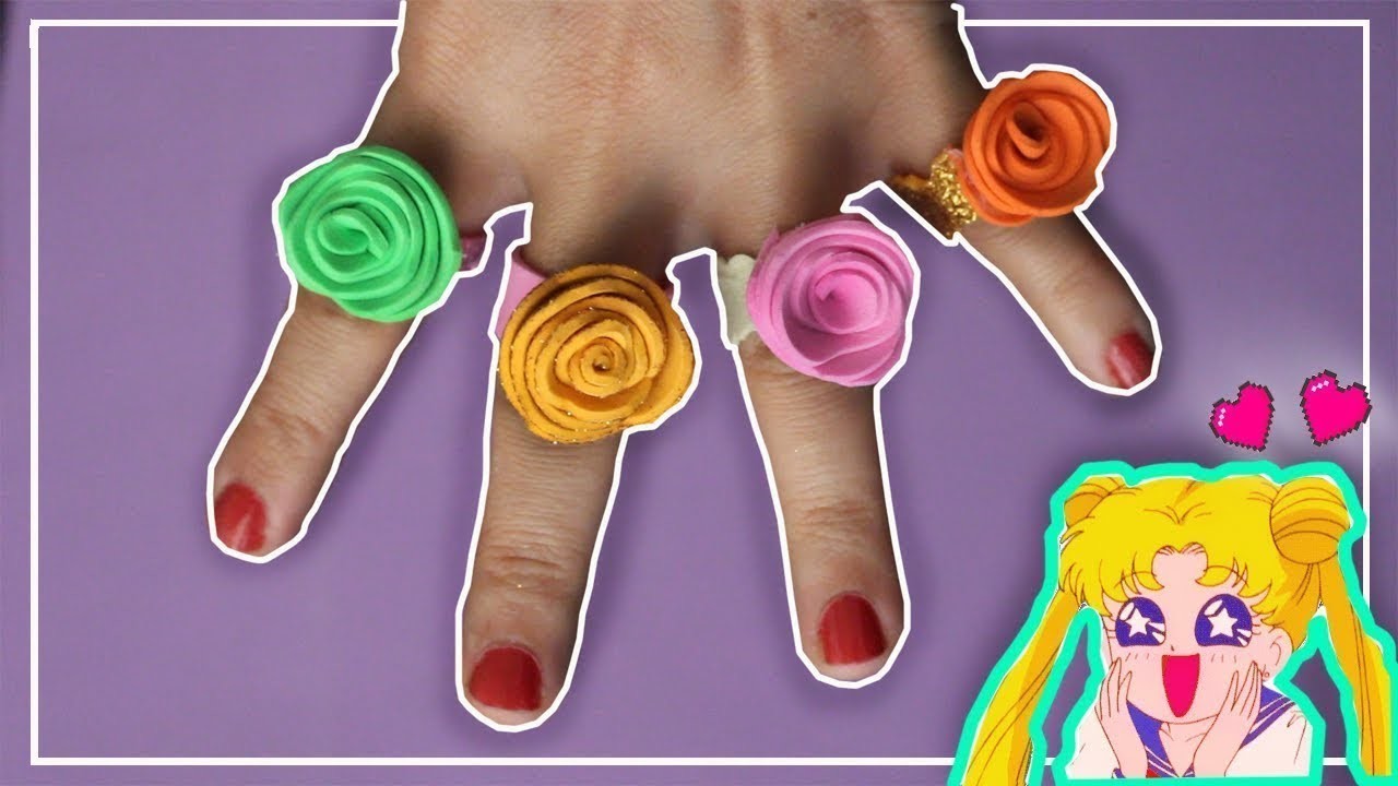 Como hacer anillos de Goma Eva con flores | Como fazer flor de EVA | Adornos con goma eva - Adornos