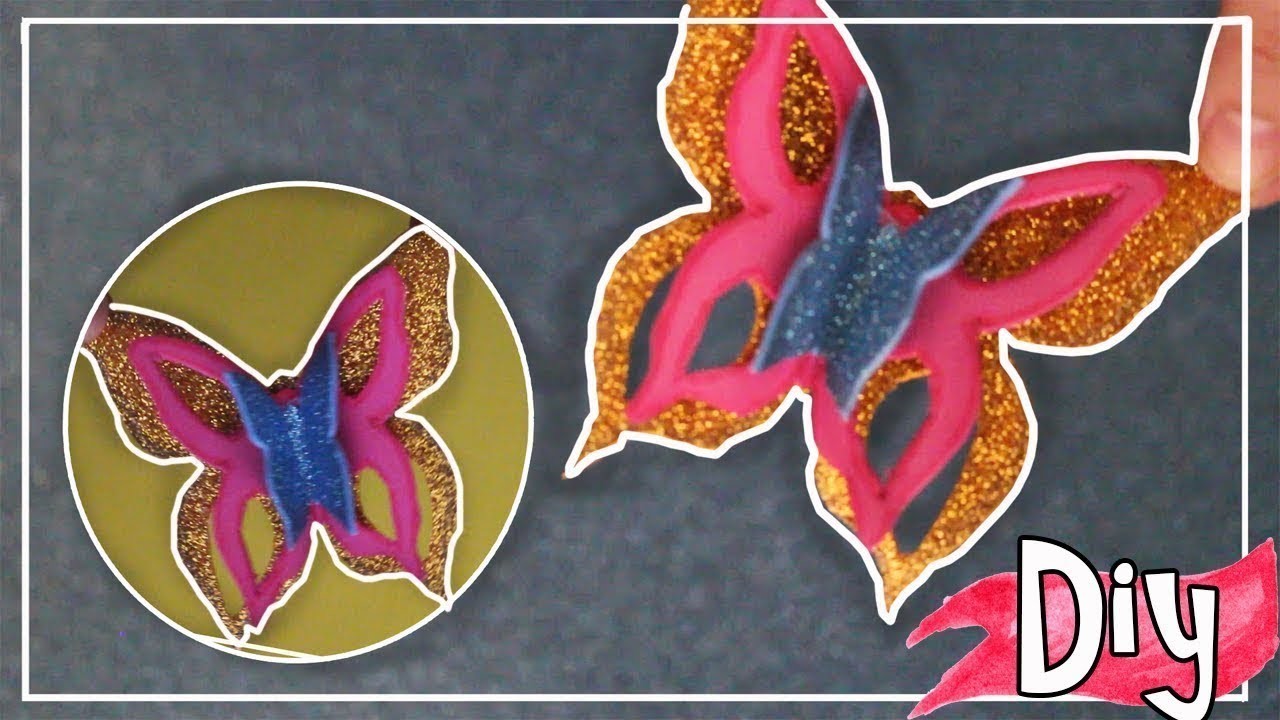 Como hacer mariposas de Goma Eva en 3D | Tutorial Mariposas tridimensionales - Foam Butterfly