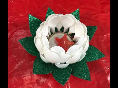 Farol o porta velas en forma de flor de Loto Lanter or candle holder in the shape a Lotus flower