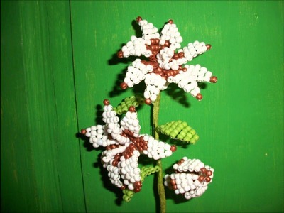 Flores en mostacillas en 3 D