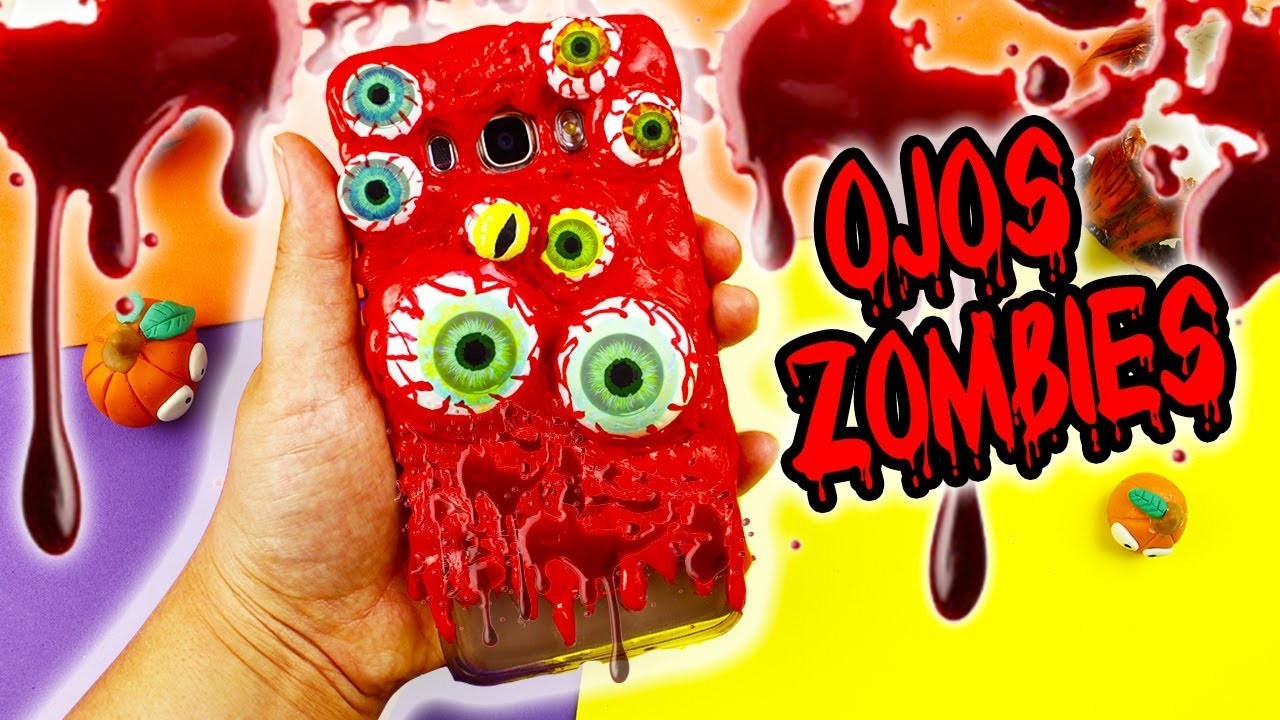 ????FUNDA de movil con OJOS DE ZOMBIE!!!???? Manualidades para Halloween
