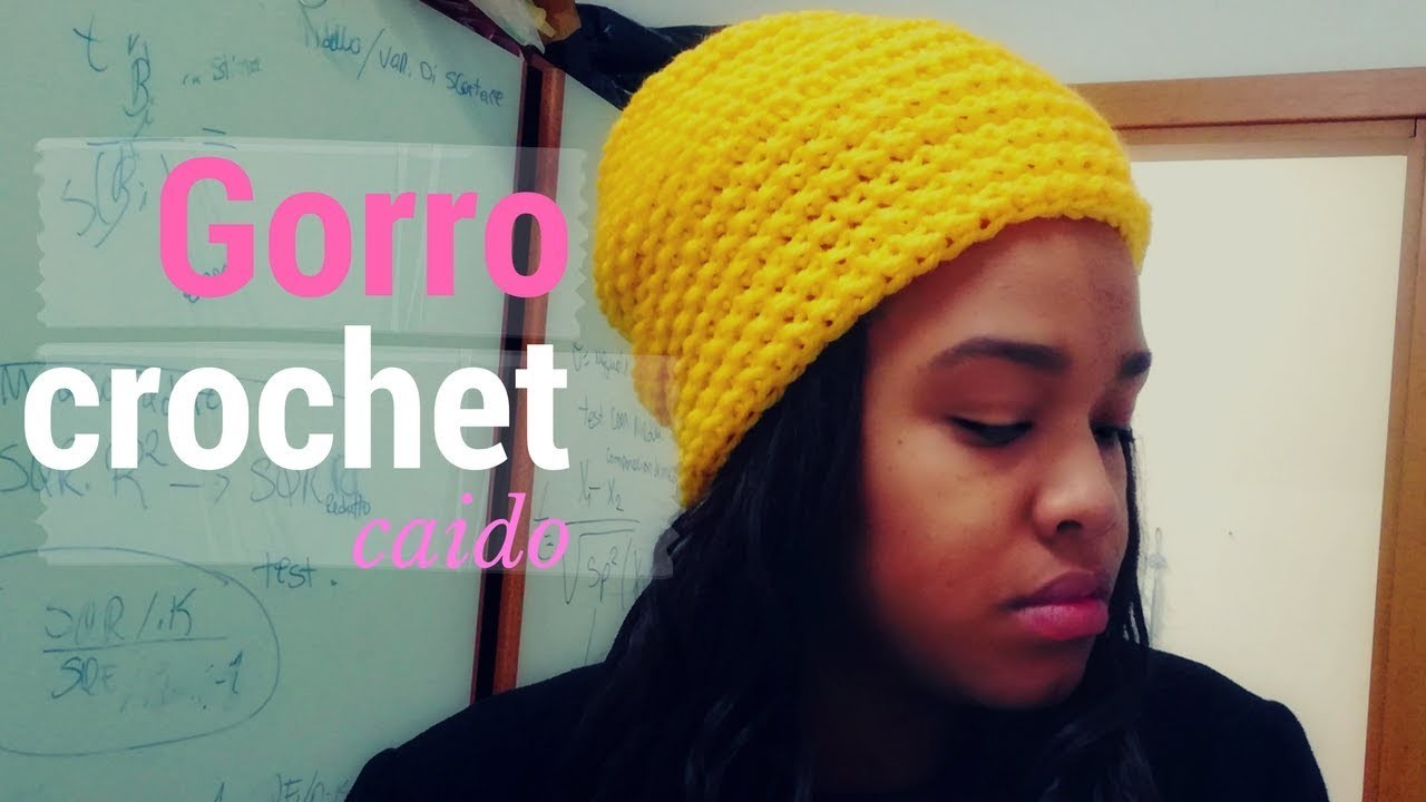Gorro tejido a crochet o slouchy beanie Crochet" #ganchillo #crochet #hat #diy