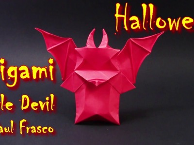 Helloween Origami Como fazer um pequeno diabo de origami. Cómo hacer un origami pequeño diablo