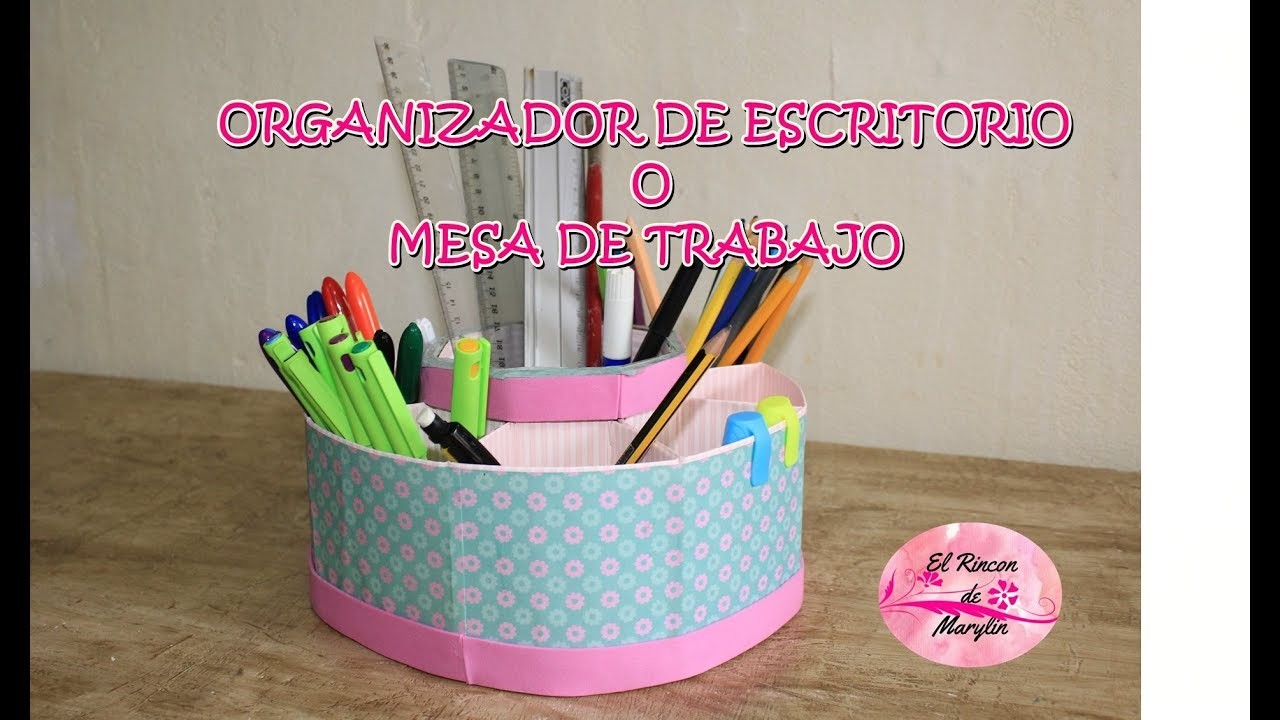 ORGANIZADOR DE ESCRITORIO CON TETRAPACK