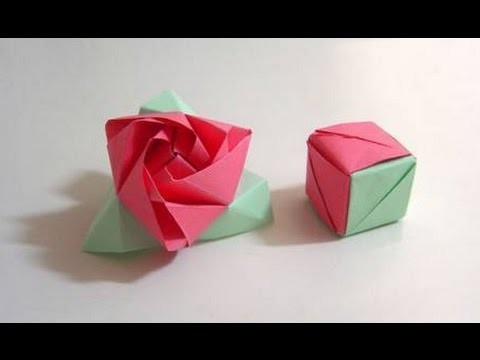 Origami: Cubo con Rosa - Hogar Tv  por Juan Gonzalo Angel