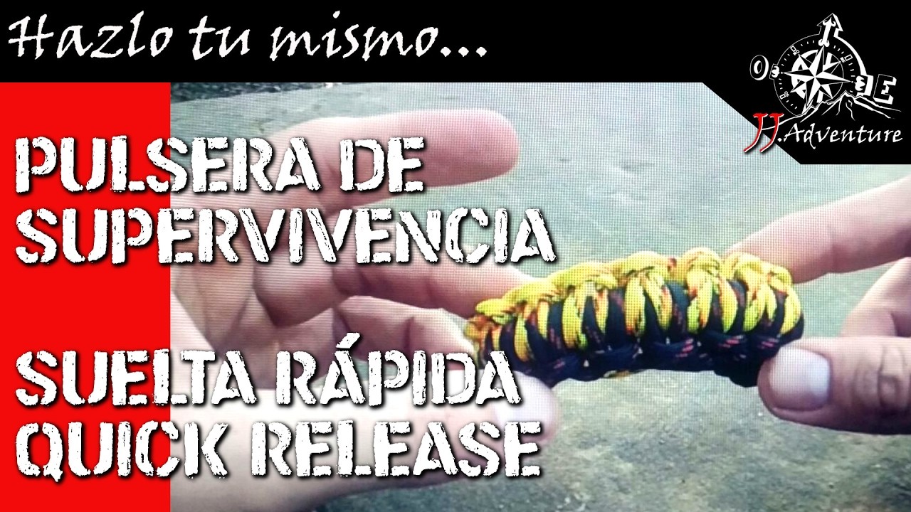 PULSERA de SUPERVIVENCIA - SUELTA RÁPIDA - Nuevo Nudo - PARACORD