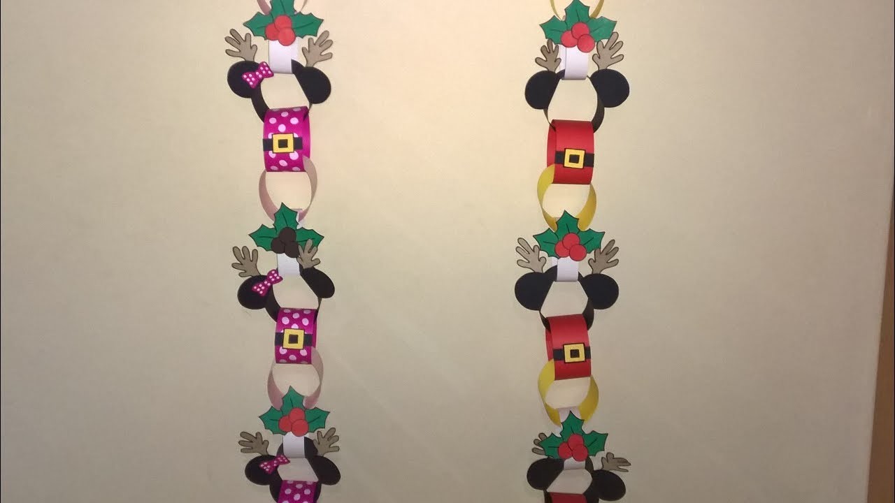 Adornos de Navidad, transformando guirnaldas de cumpleaños de Mickey y Minnie