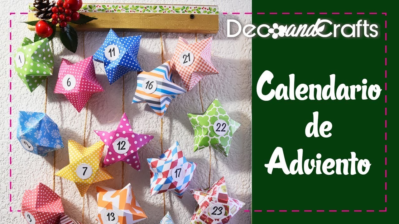 Calendario de Adviento fácil Manualidades para Navidad - DecoAndCrafts