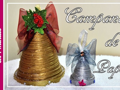 CAMPANAS DE PAPEL para decorar esta NAVIDAD ★ Tutoriales en 1 minuto
