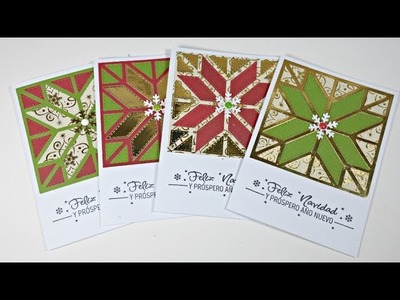 Christmas Cards #8 | Tarjeta Navideña con Paper Piecing