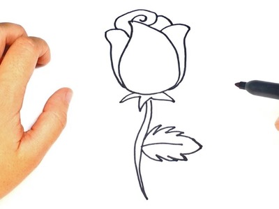 Cómo dibujar un Rosa paso a paso | Dibujo fácil de Rosa