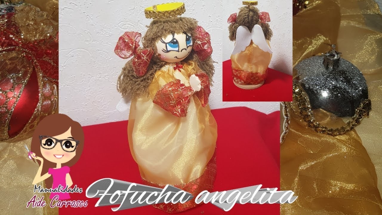 COMO HACER FOFUCHA ANGELITA  NAVIDEÑA