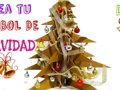 CREA Y DECORA TU ÁRBOL DE☃️NAVIDAD????con LUCES CASERO. HOW TO MAKE A CHRISTMAS TREE. DIY