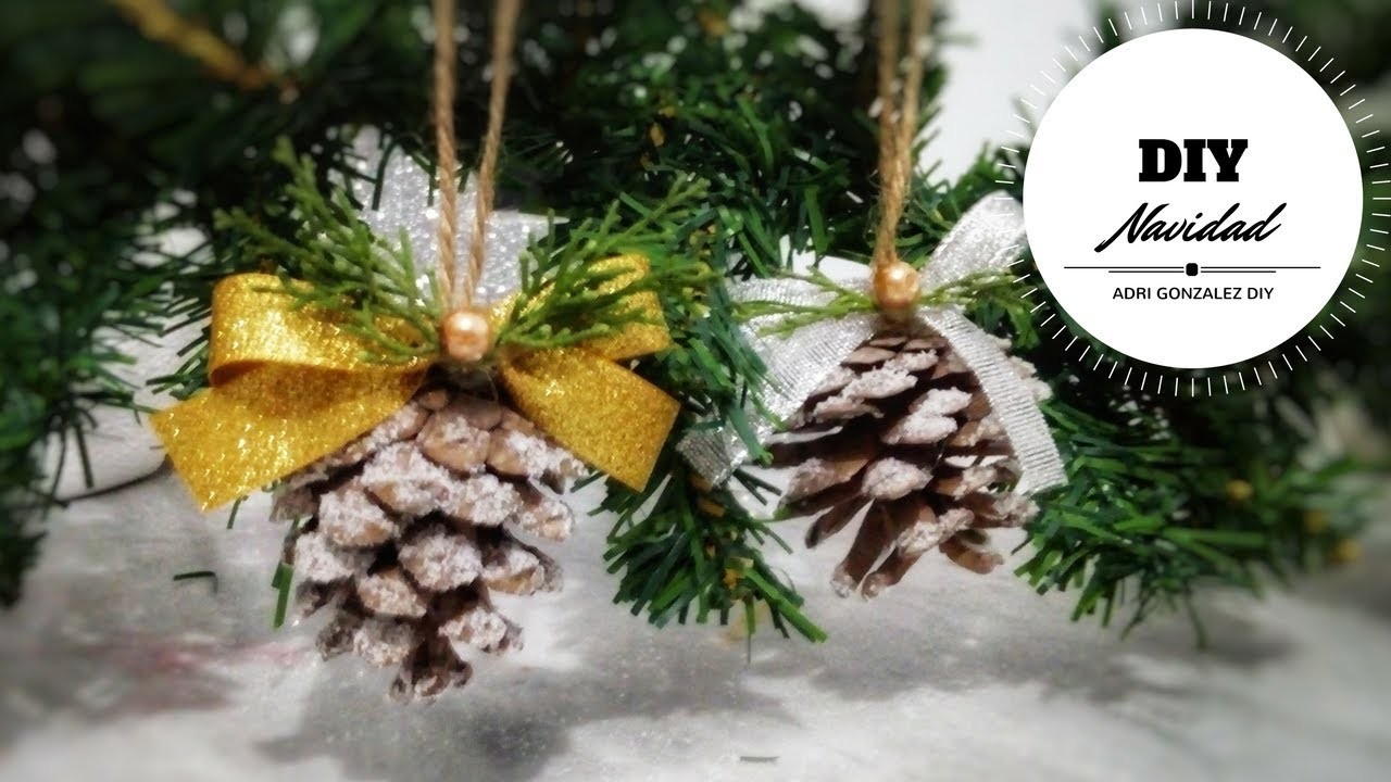 Decoracion de navidad con piñas - ideas para navidad - adornos para arbol de navidad