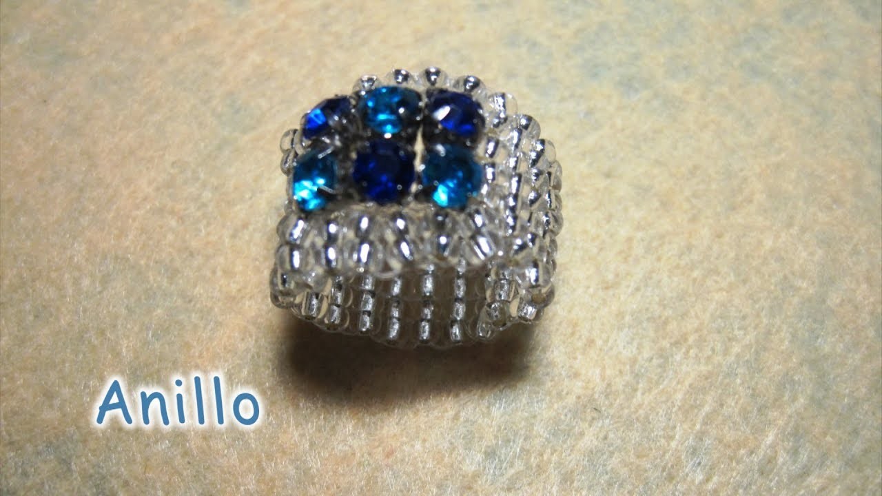 DIY -Anillo de cristalitos azules 2º parte - Ring of blue crystallites 2nd part