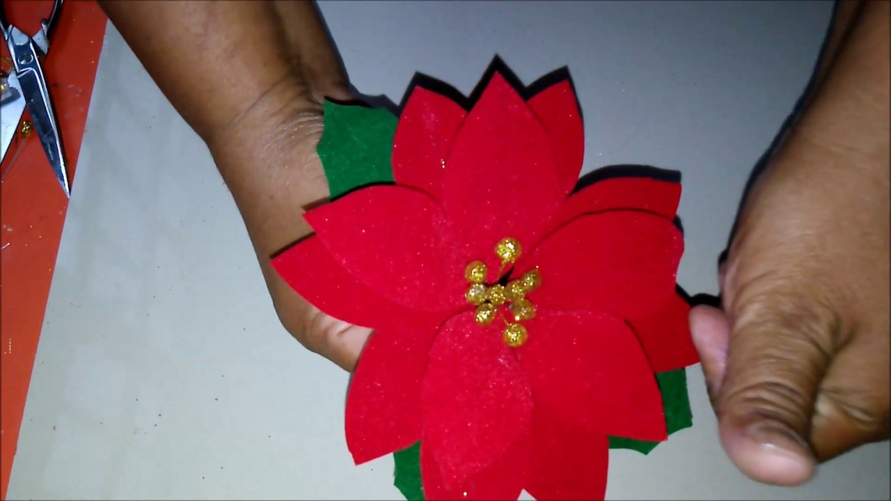 Flor navideña fácil y decorativa - christmas flower