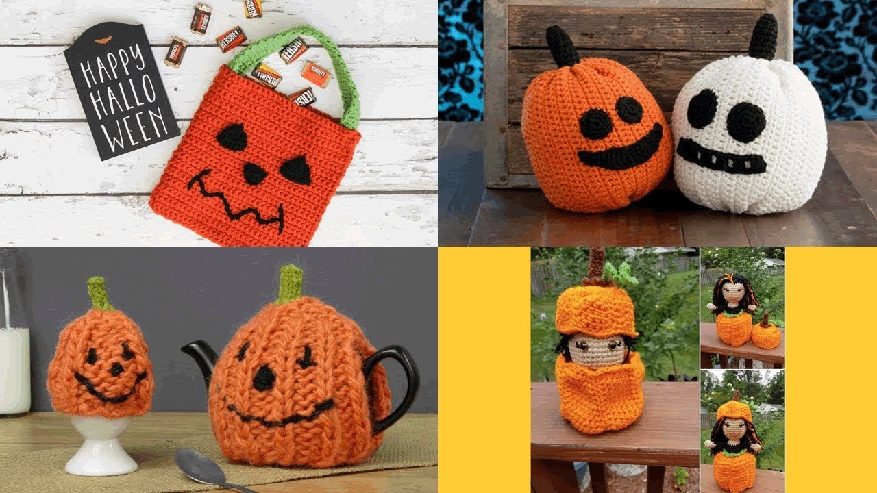 Ideas para halloween calabazas tejidos crochet