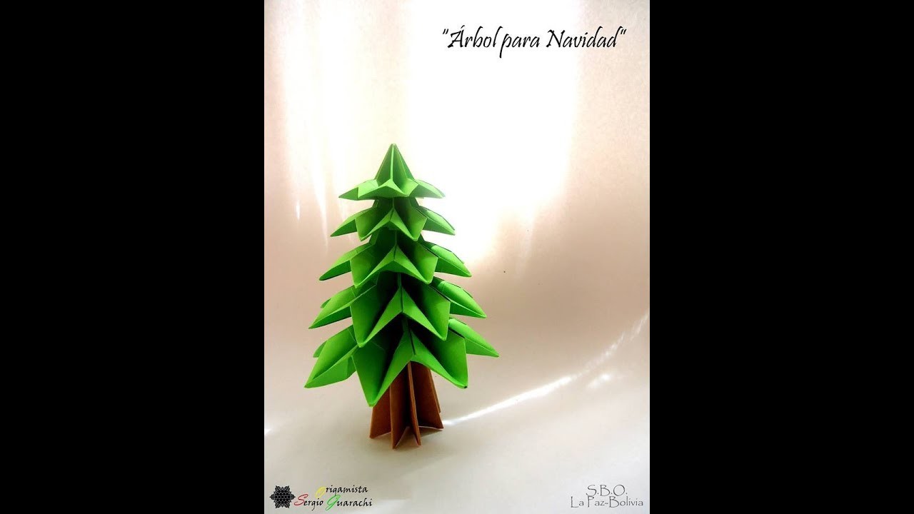 Origami-Árbol para Navidad