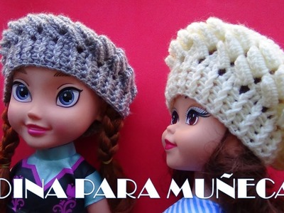 PARA ZURDOS Boina a Crochet para Muñecas REGALOS PARA NAVIDAD