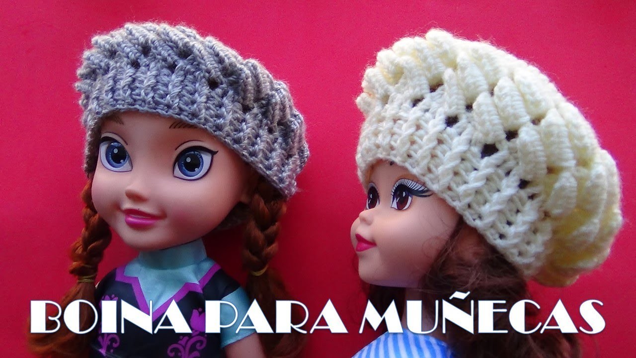 PARA ZURDOS Boina a Crochet para Muñecas REGALOS PARA NAVIDAD