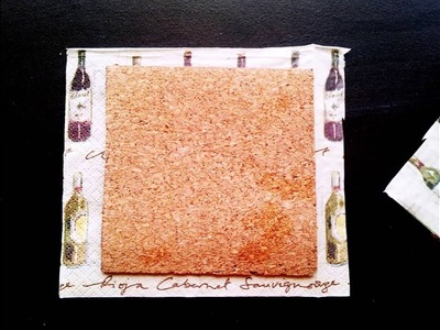 Porta vasos con técnica Decoupage