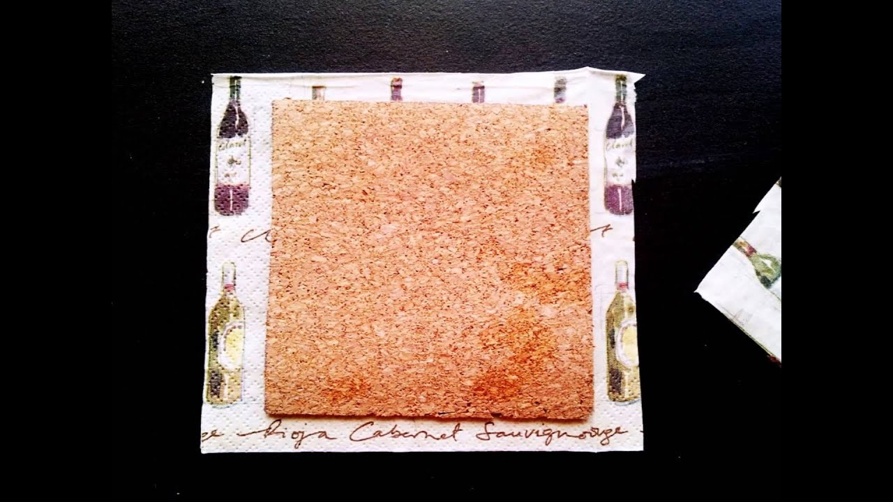 Porta vasos con técnica Decoupage