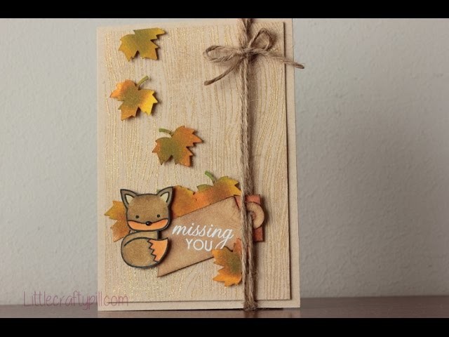 Tarjeta otoñal paso a paso. How to make an Autumn card