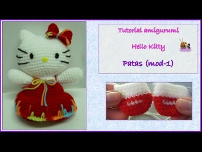 Tutorial amigurumi Hello Kitty - Patas (mod-1)