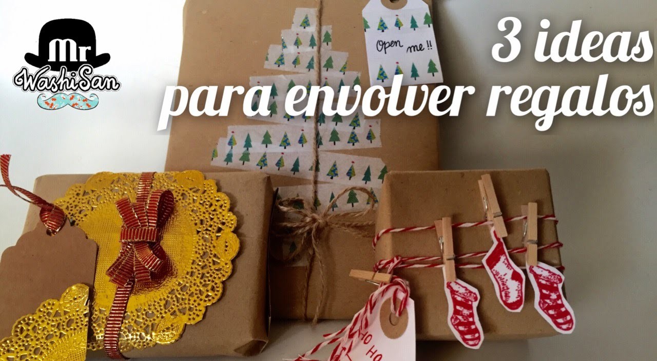 3 maneras de decorar y envolver regalos de Navidad - Gift wrapping ideas