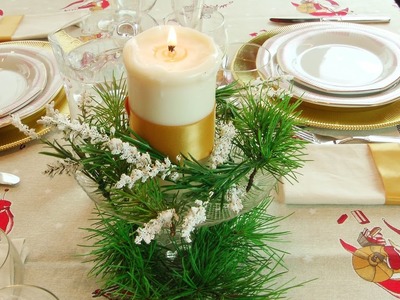Arreglo Floral para Navidad + Decorar la mesa para las fiestas + Decorar un rincón de la habitación.