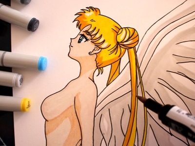 Cómo Dibujar a Sailor Moon Usagi Tsukino con Alas Episodio 200 How To Draw Sailor Moon final Episode