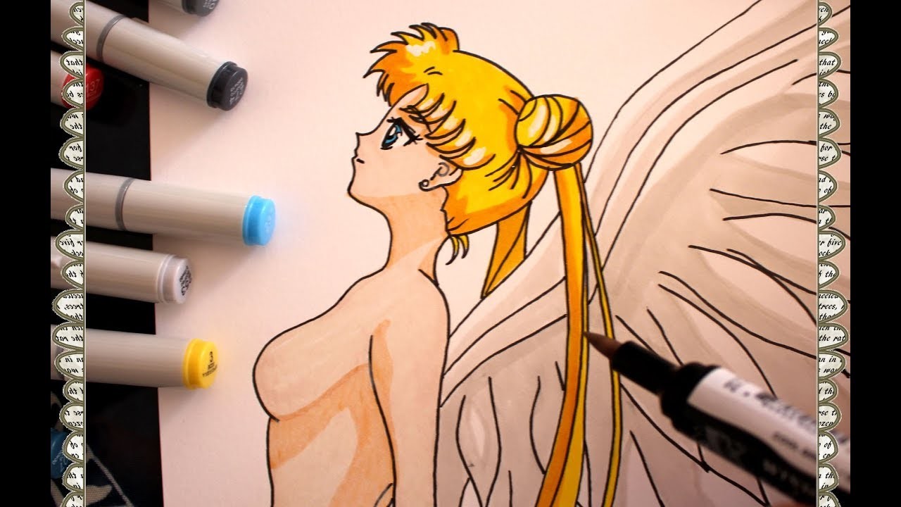 Cómo Dibujar a Sailor Moon Usagi Tsukino con Alas Episodio 200 How To Draw Sailor Moon final Episode