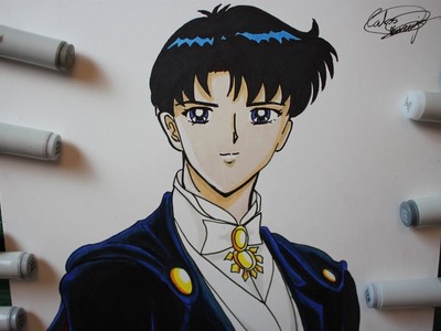 Cómo Dibujar a  Tuxedo Mask Mamoru Chiva How To Draw  Sailor Moon S Speed Drawing | CarlosNaranjoTV