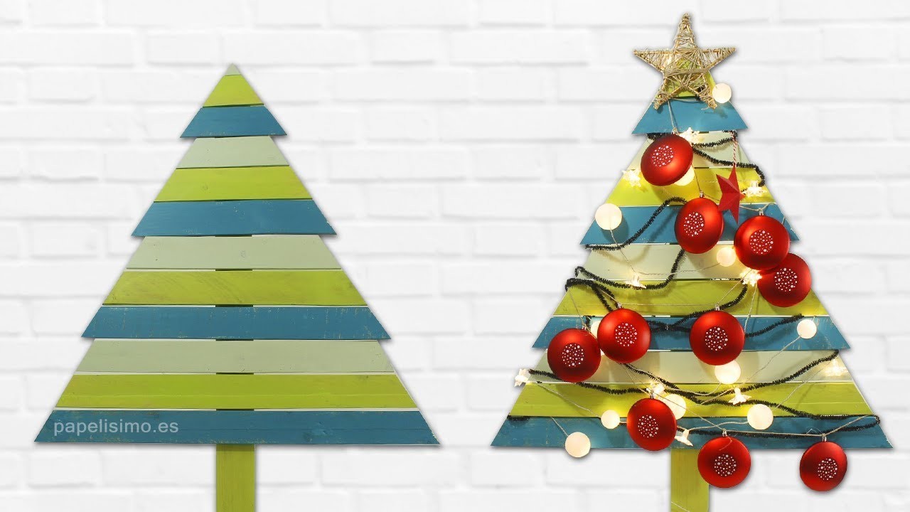 Cómo hacer árbol de Navidad con palets de madera reciclada