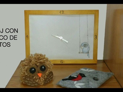 Como hacer un reloj con marco de fotos
